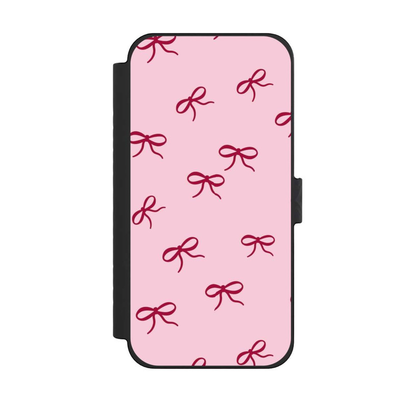 iPhone 15 Pro Max NIVOflip Schleifen Muster Rot Pink