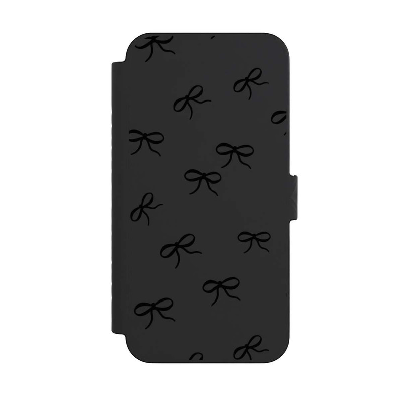 iPhone 15 Pro Max NIVOflip Schleifen Muster Schwarz Transparent
