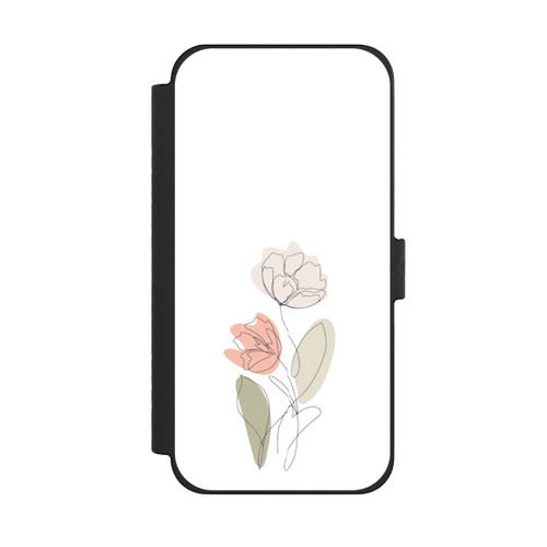 Apple iPhone 15 Pro Max NIVOflip Blume Line Art Beige