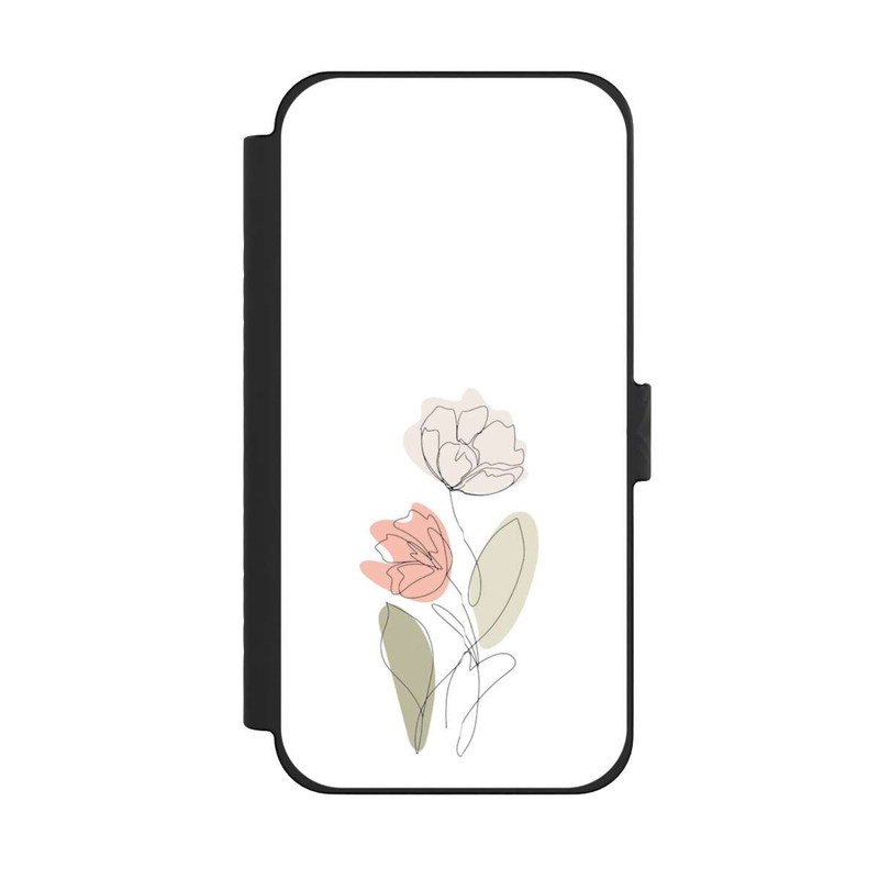 iPhone 15 Pro Max NIVOflip Dessin Au Trait Fleur Vert