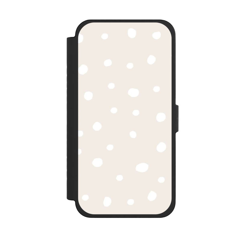 iPhone 15 Pro Max NIVOflip Punktmuster Braun Weiß