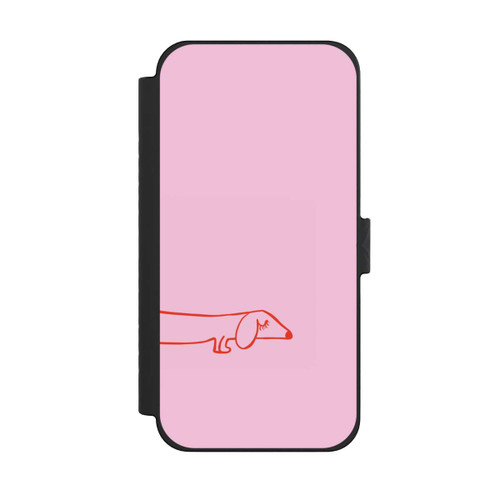 Apple iPhone 15 Pro Max NIVOflip Dachshund Illustration Pink