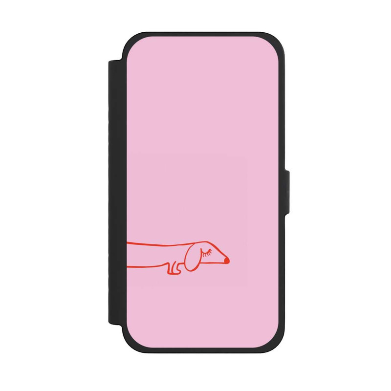 iPhone 15 Pro Max NIVOflip Dachshund Illustration Pink