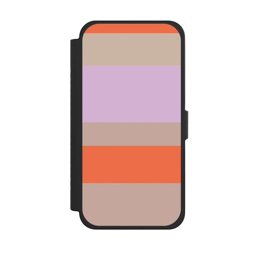 Apple iPhone 15 Pro Max NIVOflip Moca Lila Orange Stripes