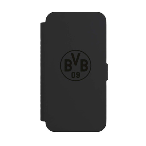 Apple iPhone 15 Pro Max NIVOflip BVB Logo Schwarz Transparent