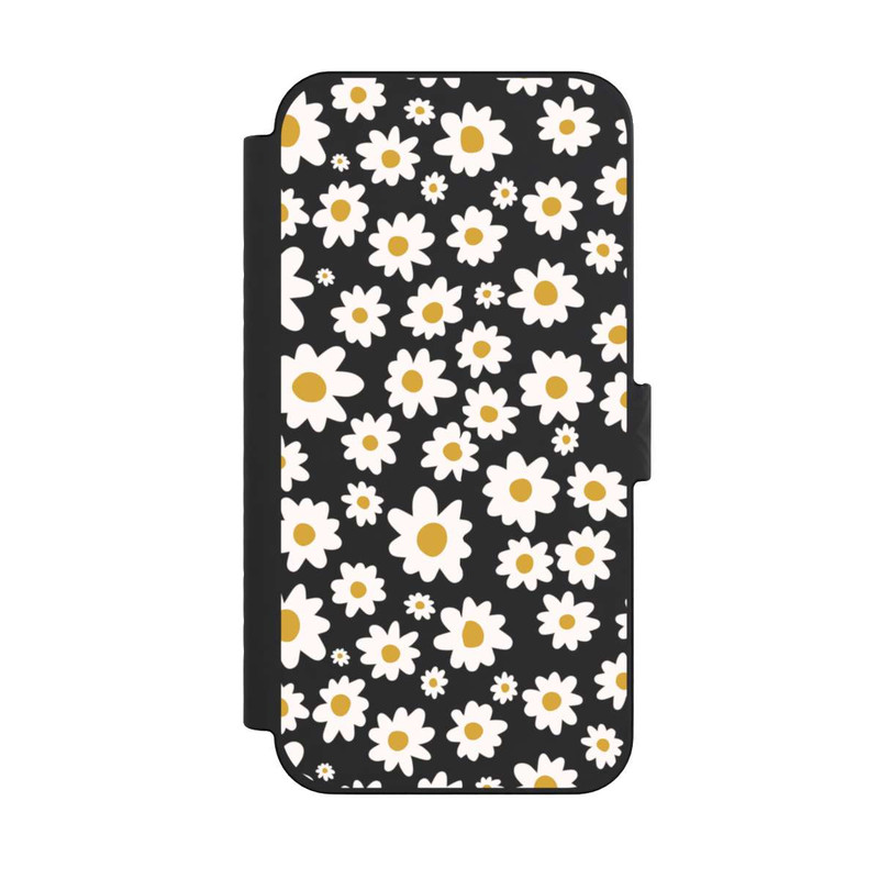 iPhone 15 Pro Max NIVOflip Daisy Flower Seamless Pattern Transparent
