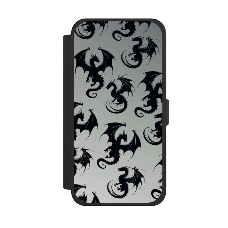 iPhone 15 Pro Max NIVOflip Dragon Pattern Grey