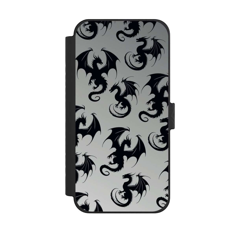 iPhone 15 Pro Max NIVOflip Dragon Pattern Grey