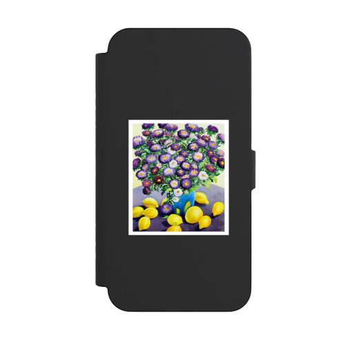 Apple iPhone 15 Pro Max NIVOflip Purple Asters and Lemons by Christopher Ryland