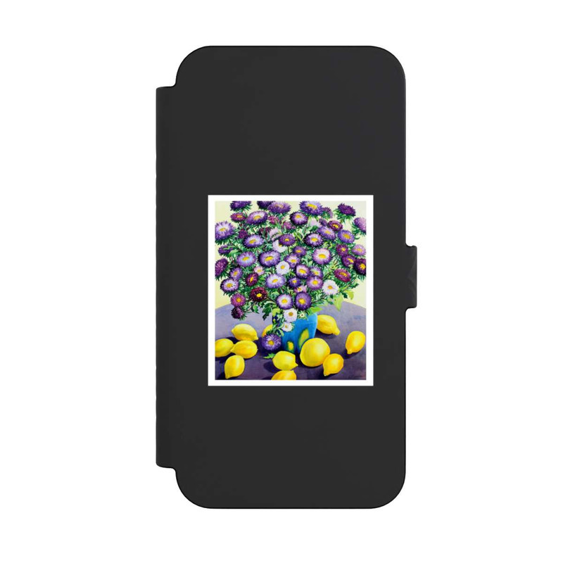iPhone 15 Pro Max NIVOflip Purple Asters and Lemons by Christopher Ryland
