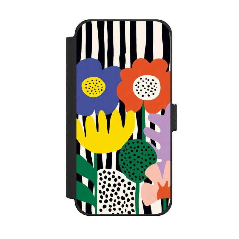 iPhone 15 Pro Max NIVOflip Flowers Striped Background