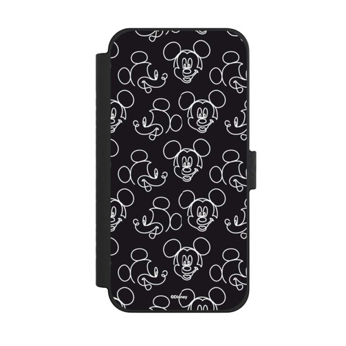 Apple iPhone 15 Pro Max NIVOflip Disney Mickey Muster Schwarz