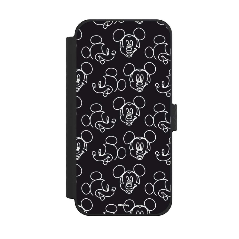 iPhone 15 Pro Max NIVOflip Disney Mickey Muster Schwarz