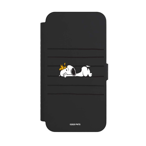 Apple iPhone 15 Pro Max NIVOflip Snoopy Woodstock Streifen Peanuts Transparent