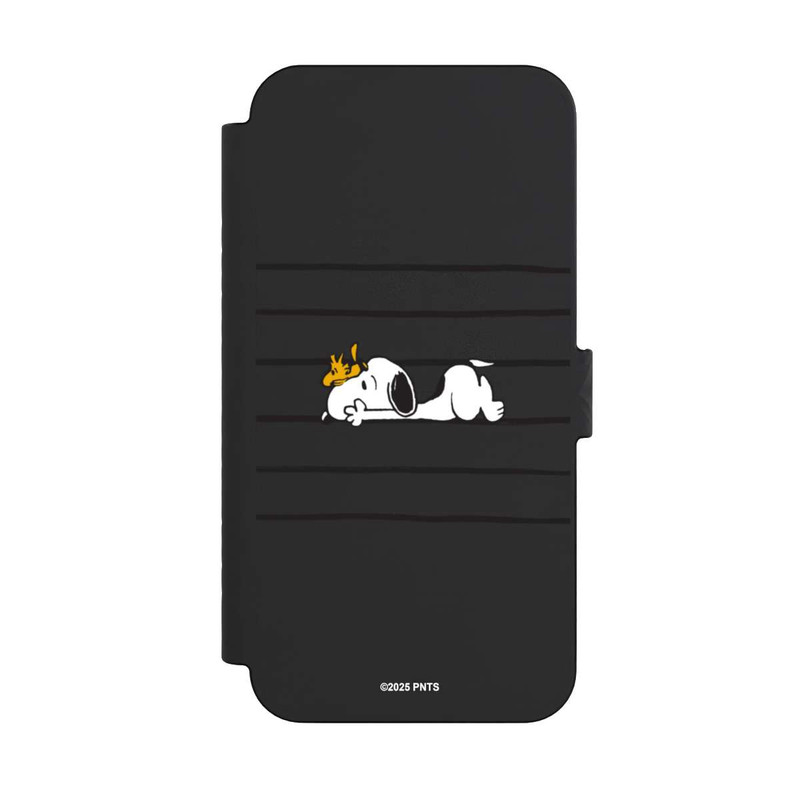 iPhone 15 Pro Max NIVOflip Snoopy Woodstock Streifen Peanuts Transparent