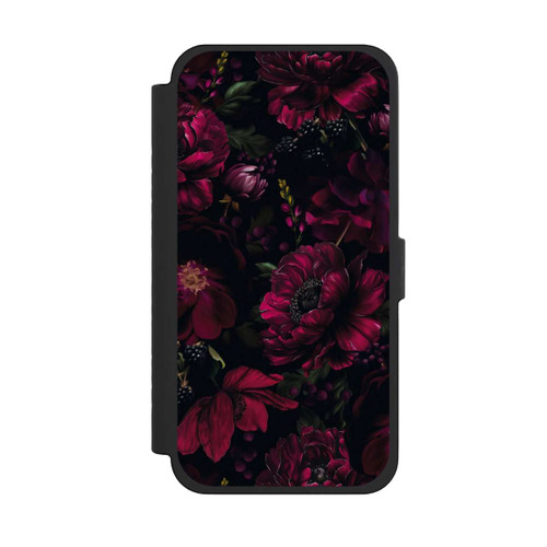 Apple iPhone 15 Pro Max NIVOflip Dunkle Rote Blumen Liebe