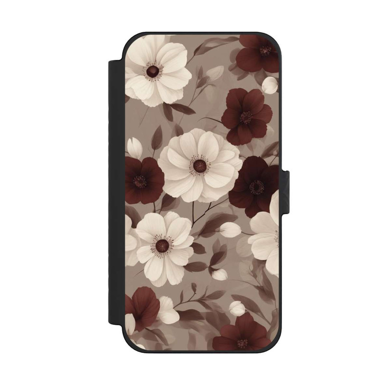 iPhone 15 Pro Max NIVOflip Negative Flower Bordeaux White with AI