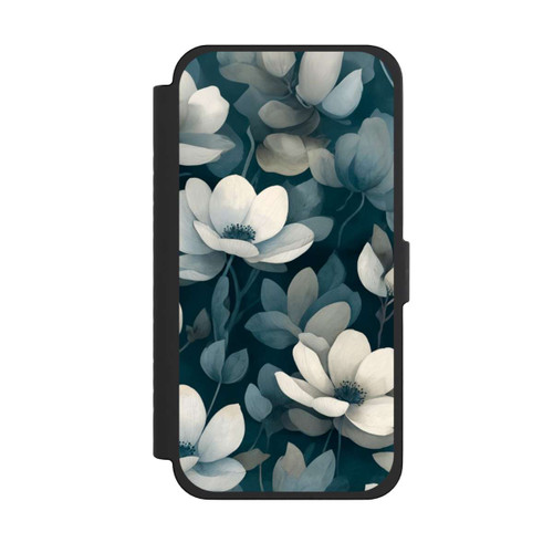 Apple iPhone 15 Pro Max NIVOflip Negative Flower Petrol White with AI
