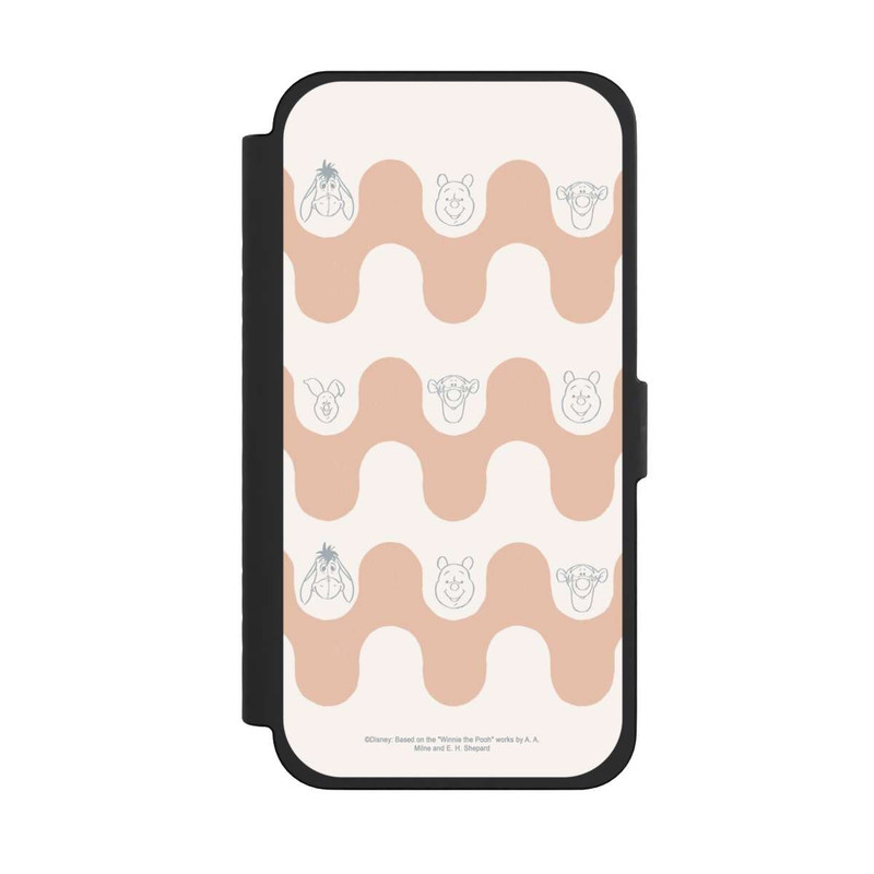 iPhone 15 Pro Max NIVOflip Winnie l'Ourson et ses Amis Motif Vagues Bohèmes