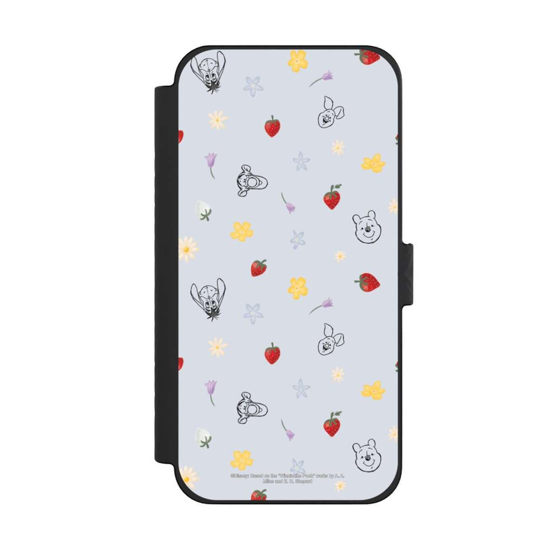 iPhone 15 Pro Max NIVOflip Winnie Puuh und Freunde Erdbeer Muster Blau