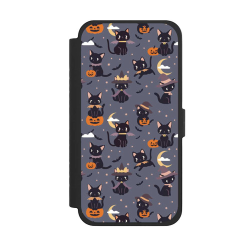 Apple iPhone 15 Pro Max NIVOflip Cute Halloween Witch Cats and Pumpkins