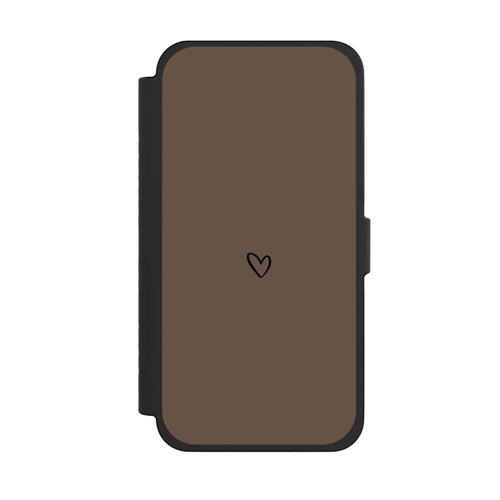 Apple iPhone 15 Pro Max NIVOflip Herz Minimalistisch Braun