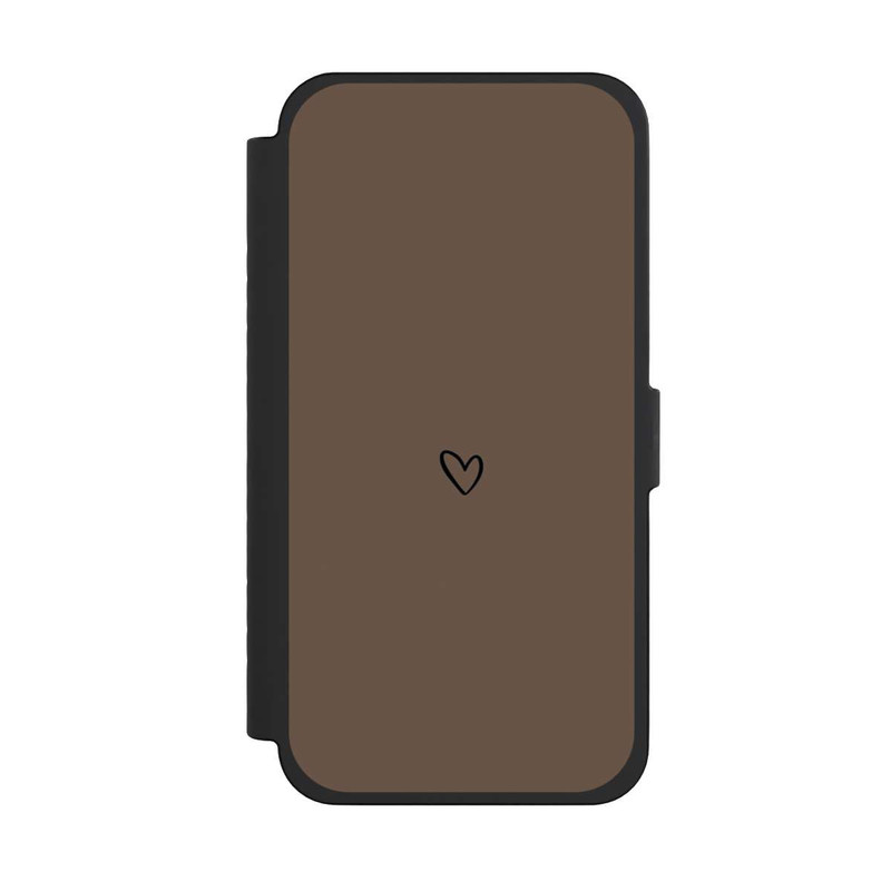 iPhone 15 Pro Max NIVOflip Herz Minimalistisch Braun