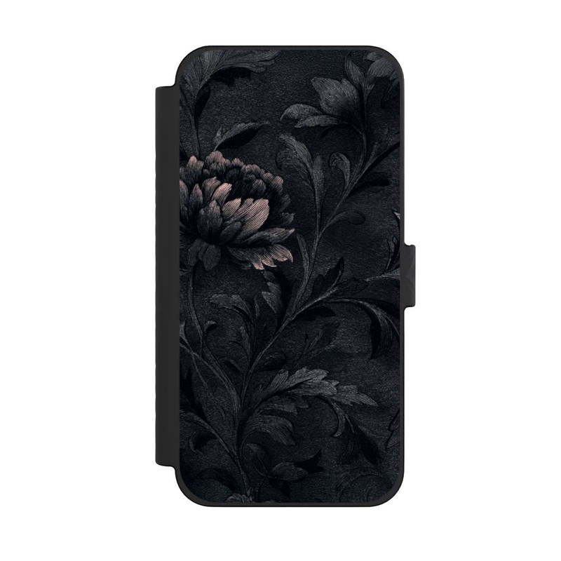 iPhone 15 Pro Max NIVOflip Dunkles Blumenmuster Vintage