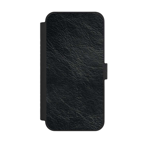 Apple iPhone 15 Pro Max NIVOflip Schwarzer Lederlook Hintergrund