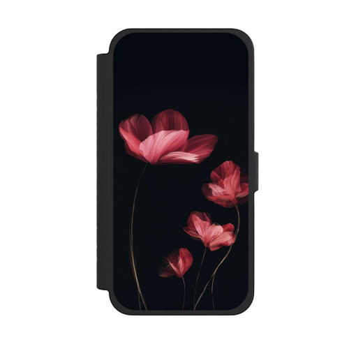 Apple iPhone 15 Pro Max NIVOflip Burgunder Blüten schwarz