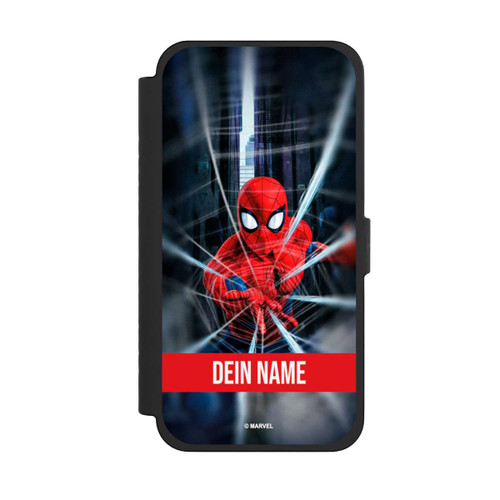Apple iPhone 15 Pro Max NIVOflip Spiderman Webs in Action Personalisierbar