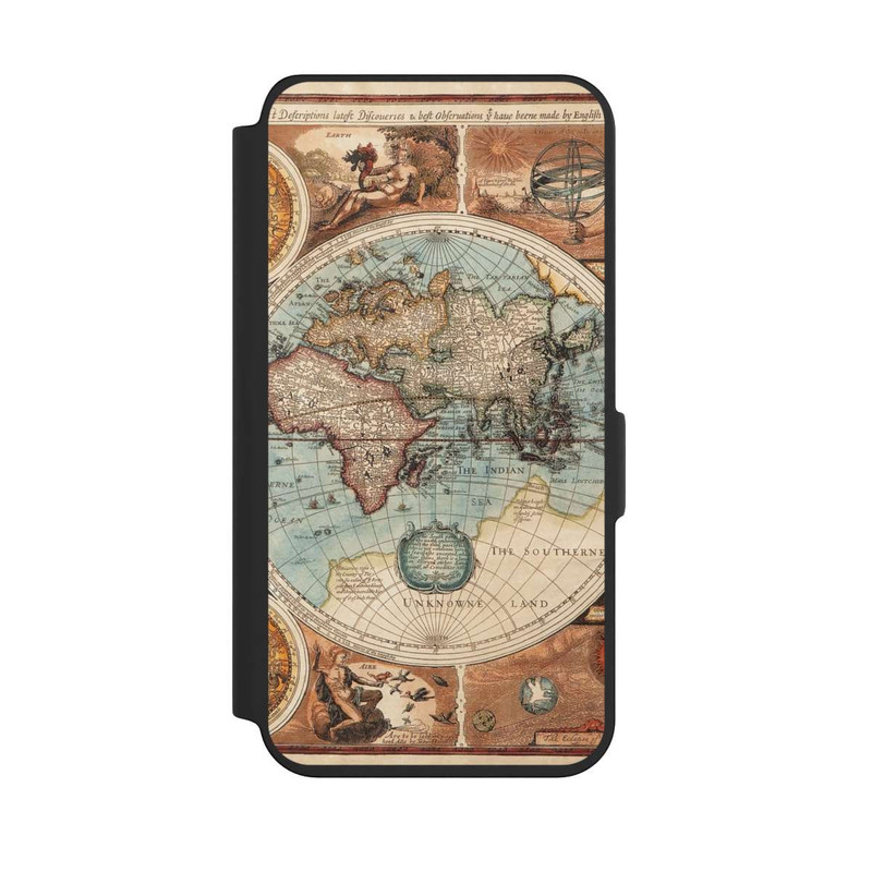 Galaxy S24 NIVOflip Vintage Weltkarte