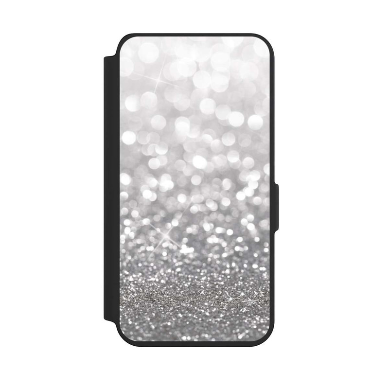 Galaxy S24 NIVOflip Pluie de Paillettes Argentées Look