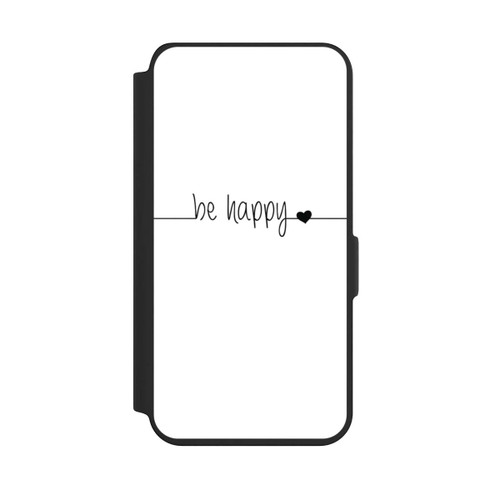 Samsung Galaxy S24 NIVOflip Be Happy Weisser Hintergrund
