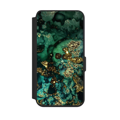 Samsung Galaxy S24 NIVOflip Marbre Cyan Scintillant