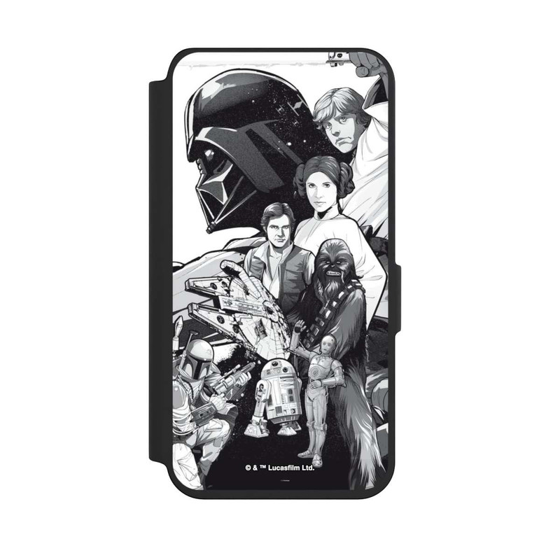 Galaxy S24 NIVOflip StarWars Charaktere - Schwarz-Weiß