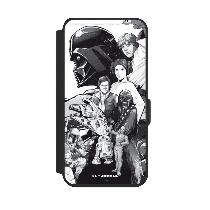Galaxy S24 NIVOflip Personnages StarWars - Noir et Blanc