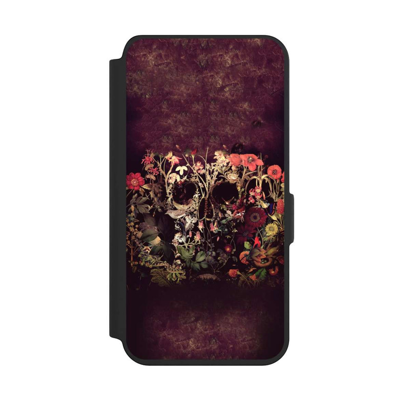 Galaxy S24 NIVOflip Crâne Fleurs Mortes
