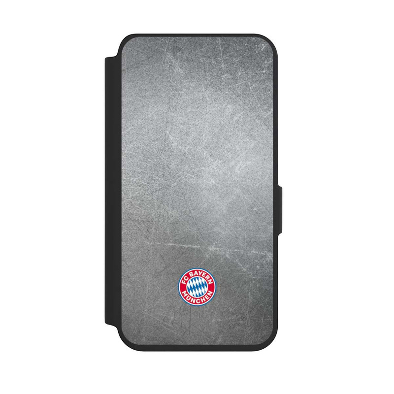 Galaxy S24 NIVOflip Klassisches FCB Logo Klein - Bunt auf Metalllook