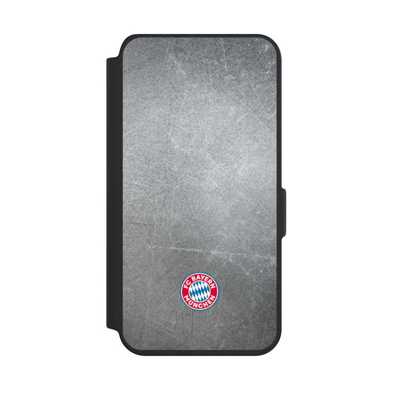 Galaxy S24 NIVOflip Klassisches FCB Logo Klein - Bunt auf Metalllook