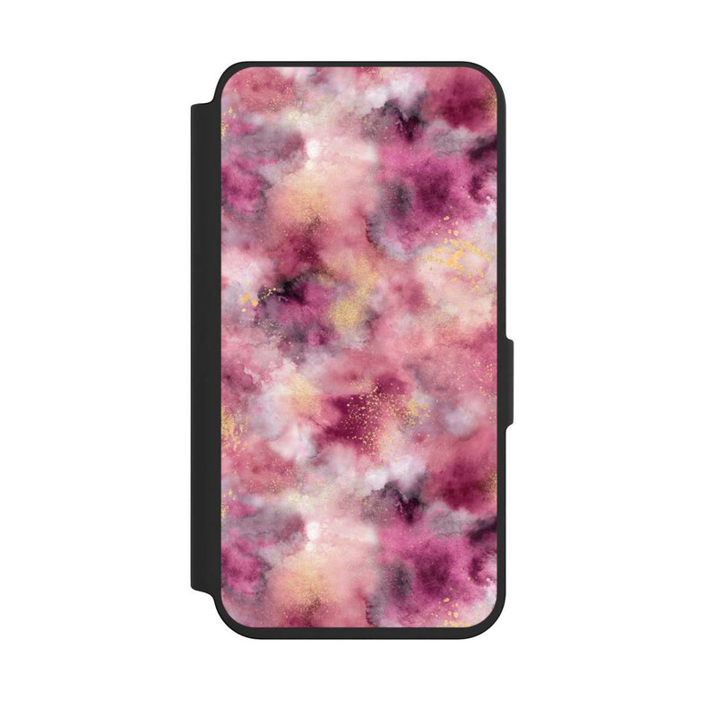 Galaxy S24 NIVOflip Rose aquarelle marbré fumé