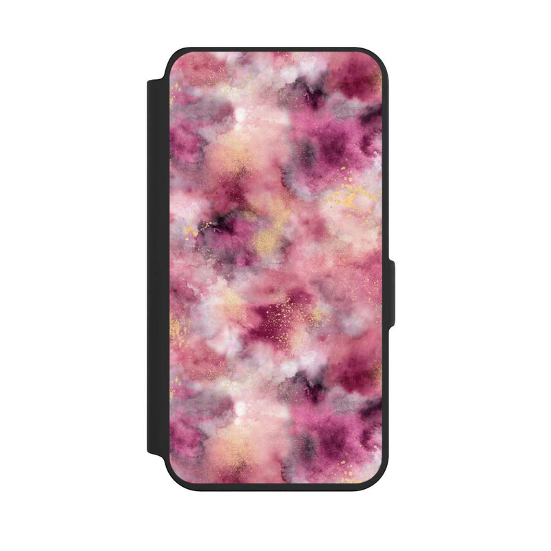 Galaxy S24 NIVOflip Rauchiges Marmoraquarell rosa