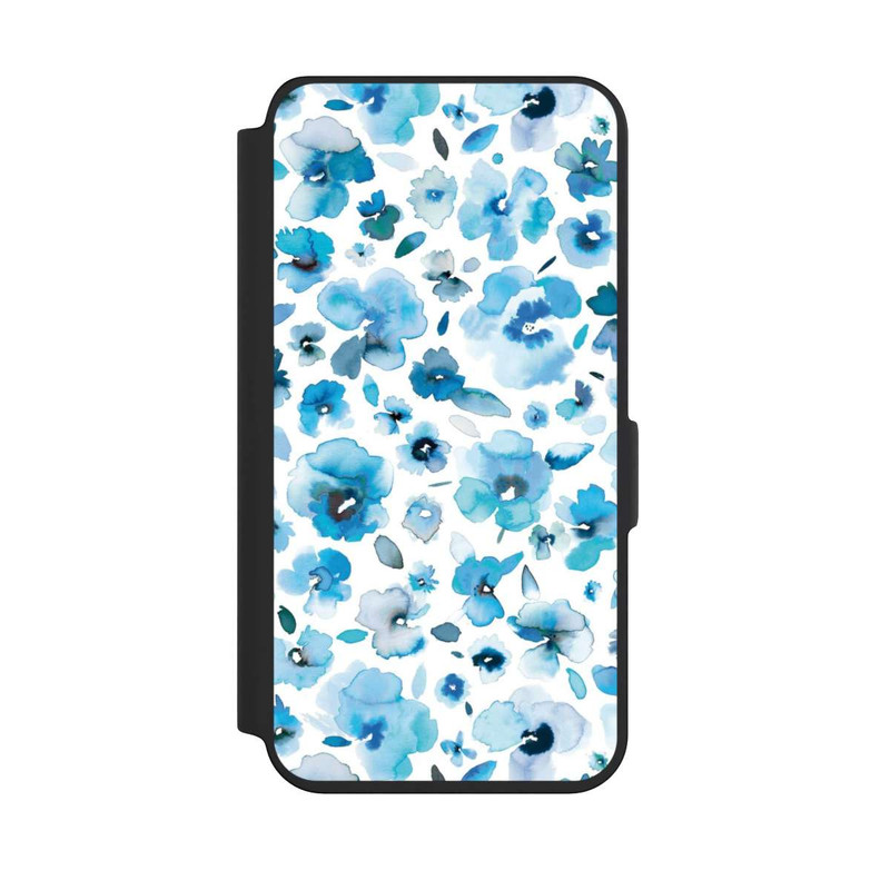 Galaxy S24 NIVOflip Blaue tropische Blumen