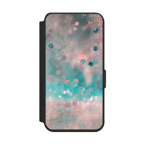 Samsung Galaxy S24 NIVOflip Turquoise Glamour Glitter Look