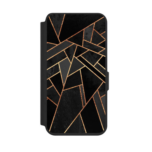 Samsung Galaxy S24 NIVOflip Schwarze Nacht Gold Druck