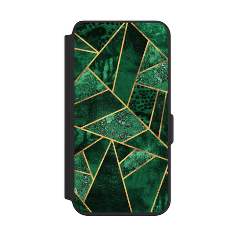 Samsung Galaxy S24 NIVOflip Tief Smaragdgrün Golddruck