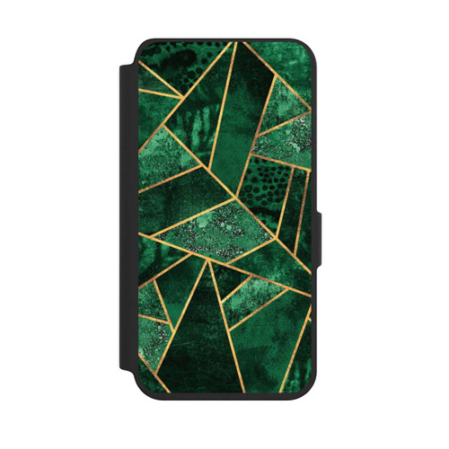 Samsung Galaxy S24 NIVOflip Tief Smaragdgrün Golddruck