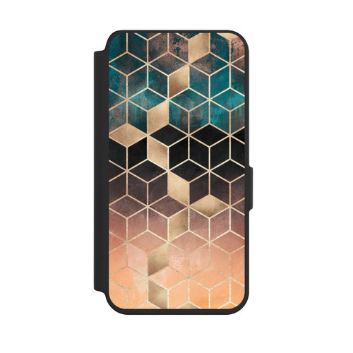 Samsung Galaxy S24 NIVOflip Ombre Traum Würfel Gold Druck