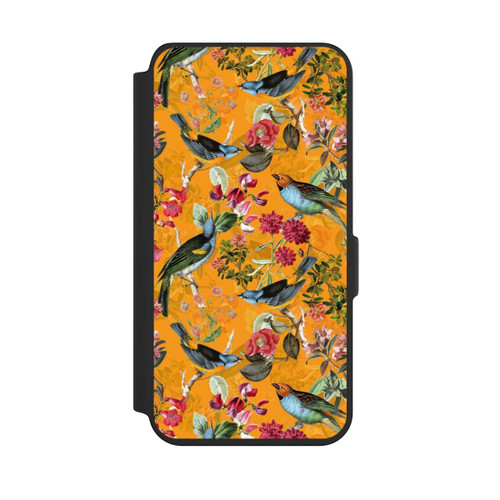 Samsung Galaxy S24 NIVOflip Tapete mit Vögeln und Blumen
