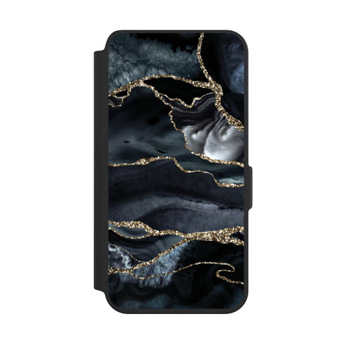 Samsung Galaxy S24 NIVOflip Dunkler Marmor Gold Glitzerlook
